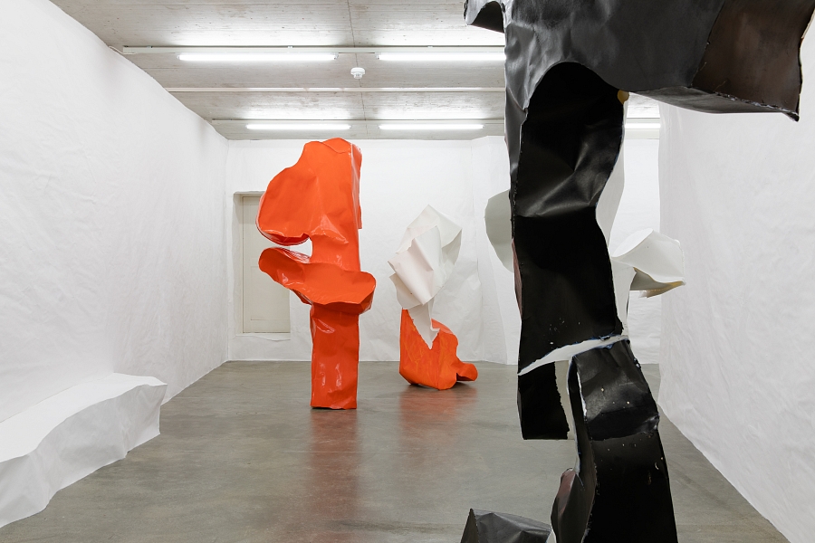 Ausstellungsansicht, Simone Holliger - Struggling structures, Kunst Raum Riehen, 2020. Photo: Diana Pfammatter