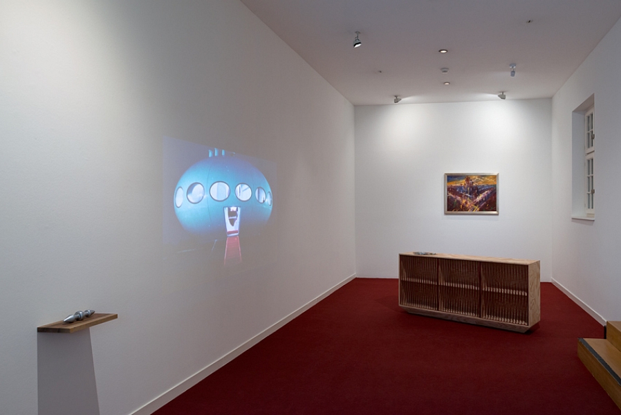 Ausstellungsansicht, Manuel Schneider, Mika Taanila, Aida Kidane, Konrad Zuse, Kunst Raum Riehen, 2016